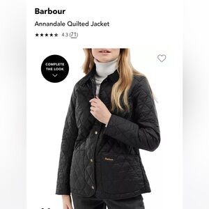Women’s Barbour Annandale Quilted Jacket, Black US Size 4